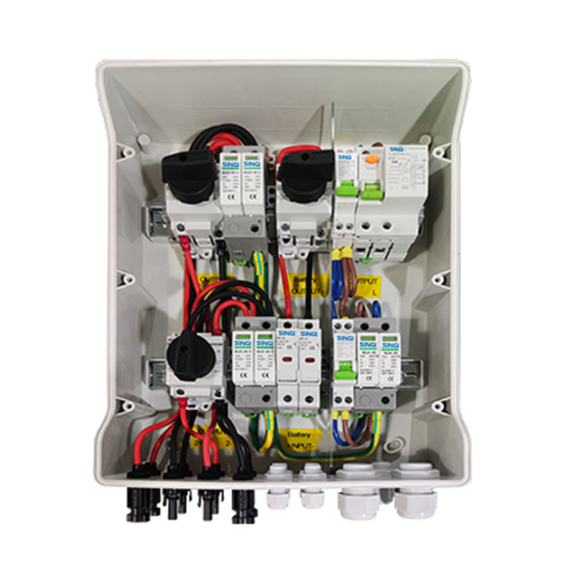SINGLE PHASE DC+AC COMBINER BOX 600V 1000V 2 IN 2 OUT YB4-2-2(DC+AC)